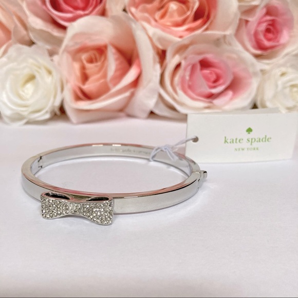 NWT Kate Spade “Ready Set Bow” Bracelet Silver tone - Picture 2 of 8